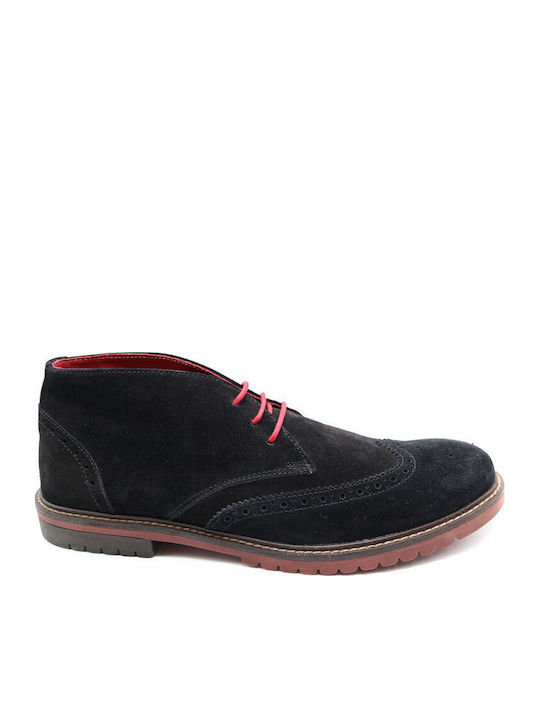 Steven Leather Black Men's Boots