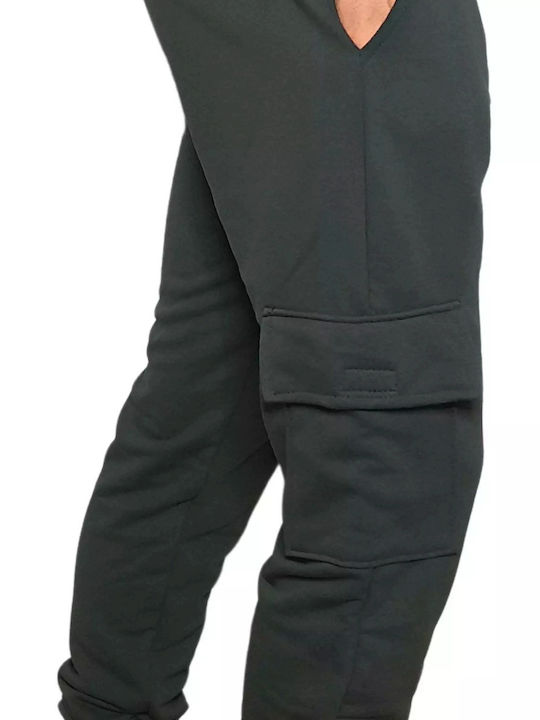 Double Men's Sweatpants with Rubber Khaki