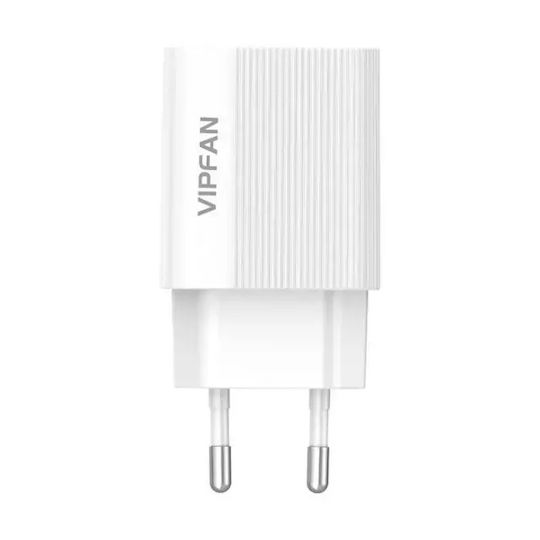 Vipfan Φορτιστής με Θύρα USB-A και Καλώδιο USB-C Λευκός (E01)