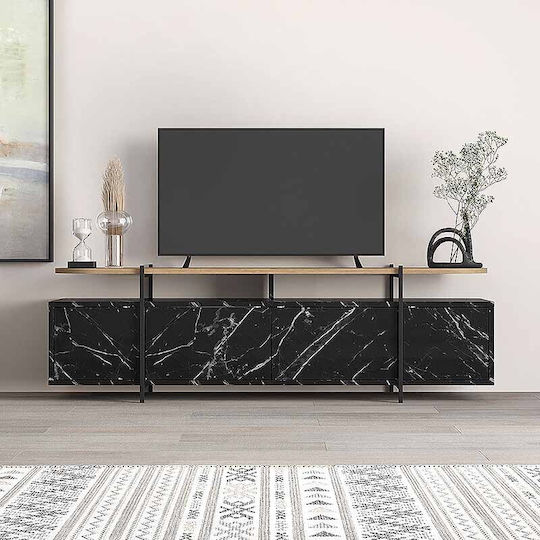 Hanley Bodenstehend Schwarzes TV-Ständer 160x35,6x48cm