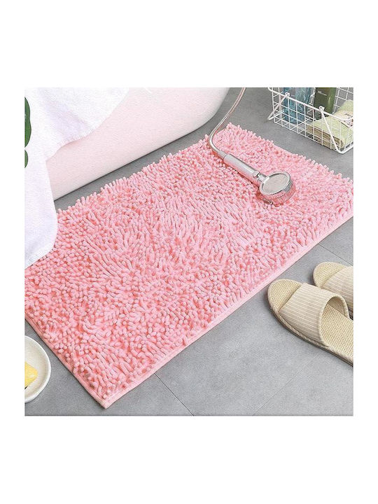 Sidirela Non-Slip Bath Mat Microfiber Ε-2267 Pink 50x80cm