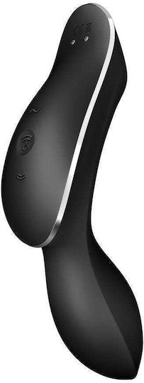 Satisfyer Curvy Trinity 2 Αναρροφητής Αιδοίου με Δόνηση Air Pulse Vibrator Black