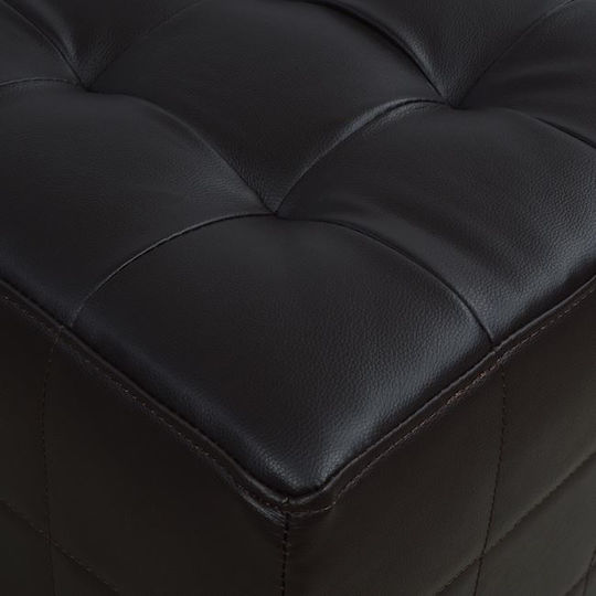 Hocker Für das Wohnzimmer Gepolstert mit Kunstleder Punk Coffee 37x37x35cm