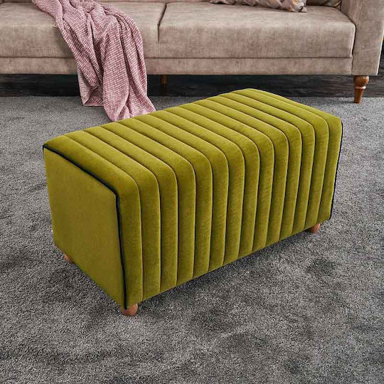 Hocker Bankhocker Gepolstert mit Samt Mabel Grün 80x40x40cm