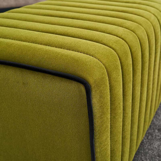 Hocker Bankhocker Gepolstert mit Samt Mabel Grün 80x40x40cm