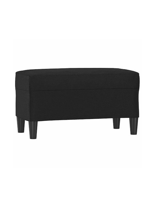 Stool Bench Stool Upholstered with Leatherette Black 70x35x41cm