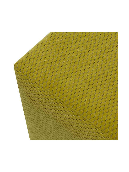 Stool For Living Room Upholstered with Fabric Ranma Mustard 40x40x40cm