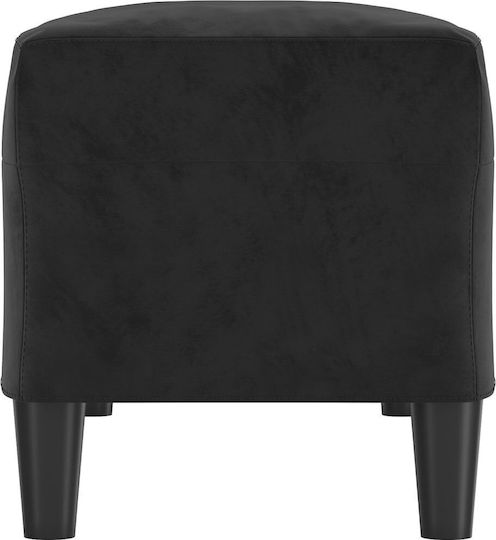 Samt Tabouret Schwarz 100x35x41cm