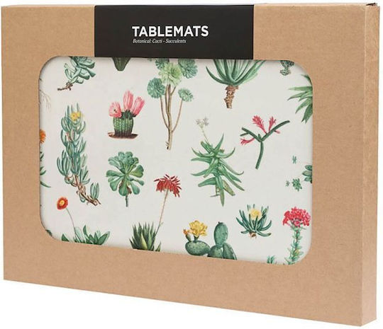 Grupo Erik Botanical Cacti by Kokonote Σουπλά από Φελλό Πολύχρωμο 29x20cm 4τμχ