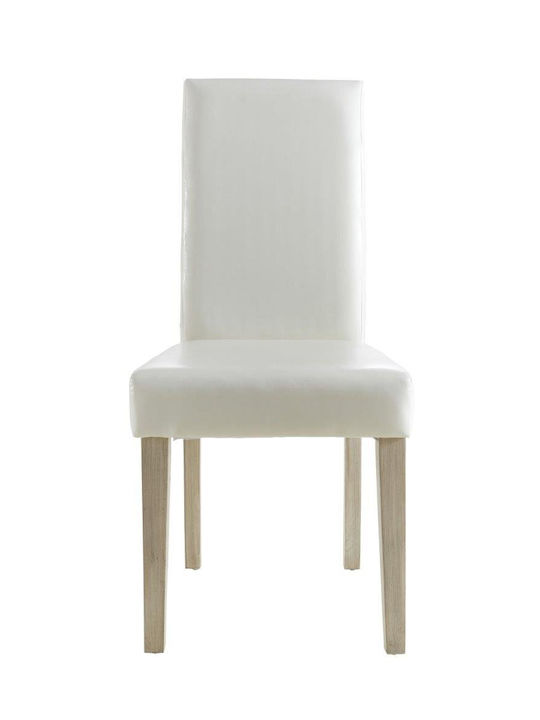 Vara Scaune Sala de mese Alb 1buc 45x55.5x94buc
