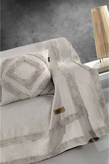 Guy Laroche Hidi Ριχτάρι Διθέσιου Καναπέ Γούνινο 180x250εκ. Natural