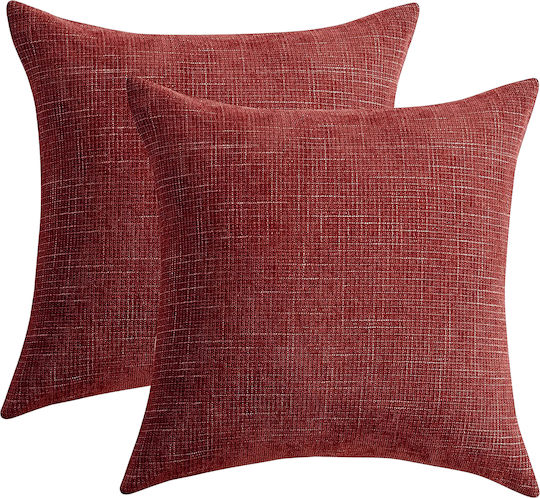 Saray Home Dekorativer Kissenbezug Rote 45x45cm