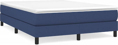 Bed Base Double made of Wood Blue 140x200x25cm