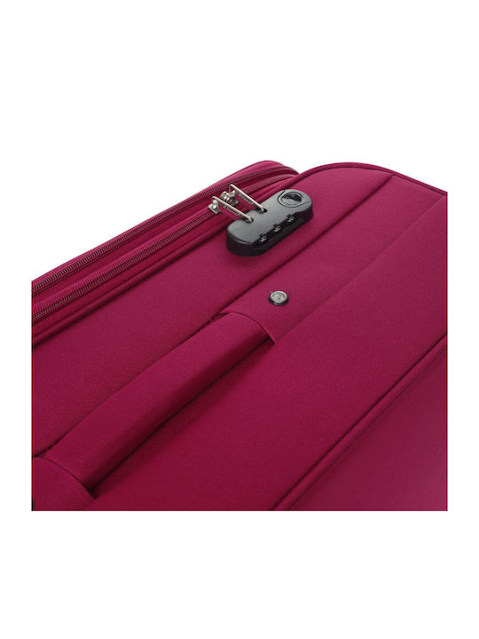 Diplomat Small The Quattre Collection Cabin Fabric Red Suitcase with 4 Wheels Height 55cm