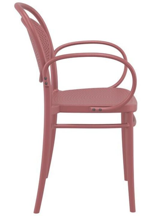 Outdoor-Stuhl Polypropylen Marcel XL Rosa 57x52x85εκ.