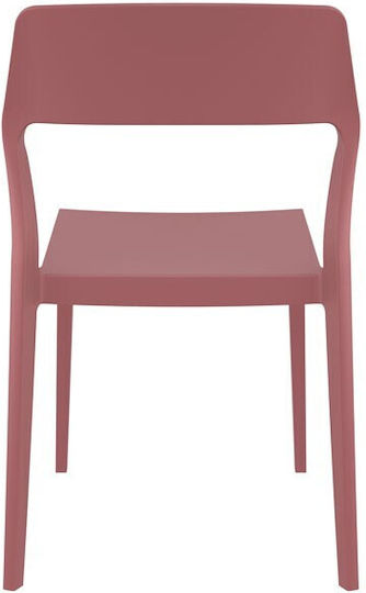 Outdoor-Stuhl Polypropylen Snow Rosa 52x56x83εκ.