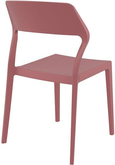 Outdoor-Stuhl Polypropylen Snow Rosa 52x56x83εκ.