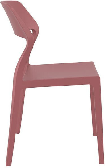 Outdoor-Stuhl Polypropylen Snow Rosa 52x56x83εκ.