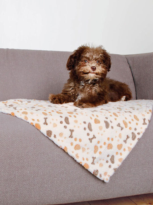 Trixie Fleece Lingo Blanket Dog White 150x100cm