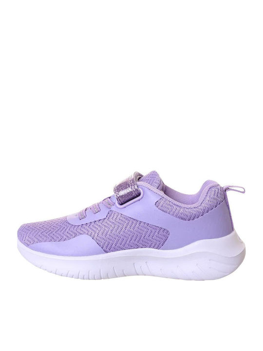Softy Evolve G PS Kids Sports Shoes Running with Hoop & Loop Closure Purple