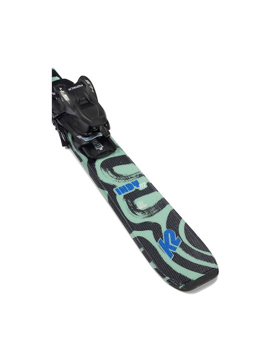 K2 Indy Children's Ski Boots in Green Color with Bindings FDT 7.0