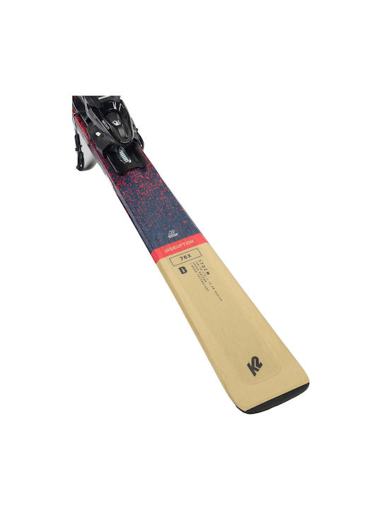 k2 disruption 76x skis 76 + M2 10 Quikclik Bindings 2025  evo the Disruption 76 becomes the quintessential corduroy companion that remains intuitive upon turn initiation and gentle upon release K2 DISRUPTION 76X W/M3 10