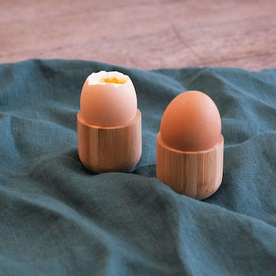 Pebbly Bamboo Egg Cup Natural 2pcs