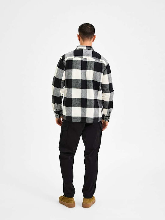 Jack & Jones Herrenhemd Overshirt Langärmelig Geprüft Weiß