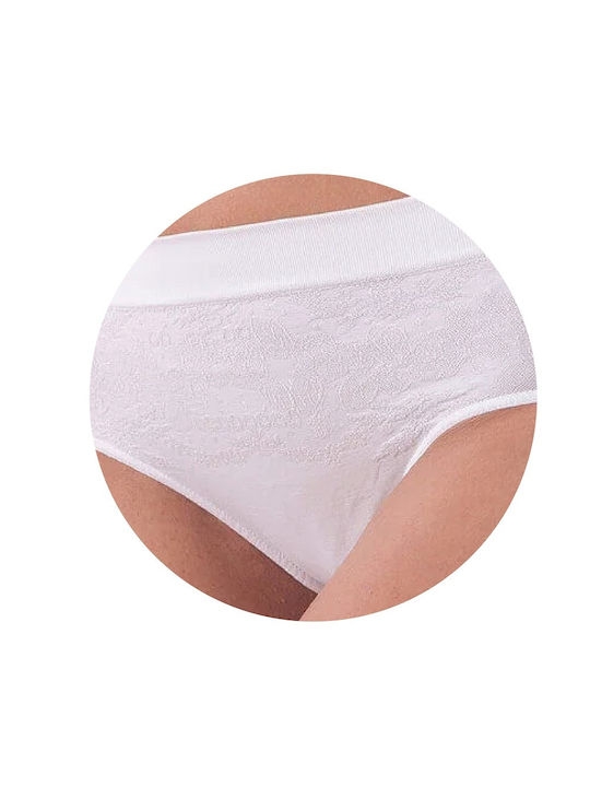 DIANA - 109 Elastic briefs for sensitive skin - White