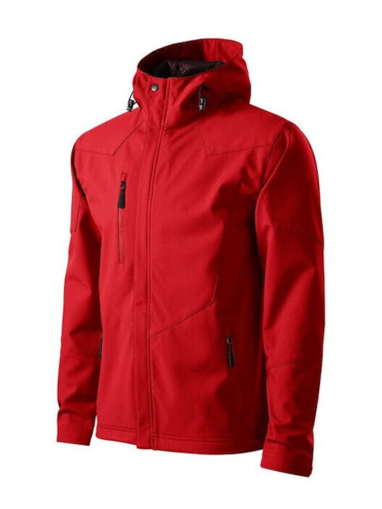 Winter Jacket Softshell Waterproof and Windproof Red