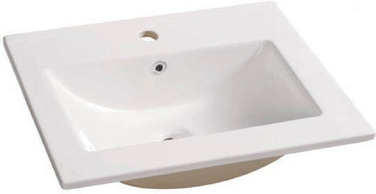 Ceramita MN 60 Ένθετος Νιπτήρας Πορσελάνης 60x46x18.5cm Λευκός