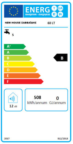 Sollerman TH60 Boiler termoelectric 60lt Sticlă Vertical 4kW