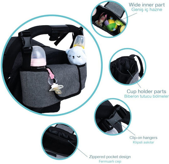 Sevi Bebe Organizer Stroller Gray