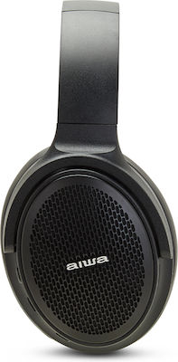 Aiwa HST-250BT Ασύρματα/Ενσύρματα Over Ear Ακουστικά με 13 ώρες Λειτουργίας Μαύρα