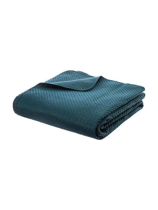 Atmosphera Set Cuvertură Pat Dublu Din Poliester Albastru Închis 240x260cm 3 Bucăți