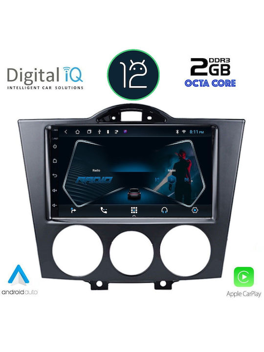 Digital IQ Автомобилна Аудио Система за Mazda RX-8 2001-2008 (Блутут/USB/AUX/WiFi/GPS/Apple-Carplay/CD) с Тъчскрийн 9"