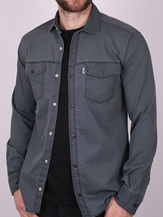 Kedi jeans shirt with pockets grey Grey Grey