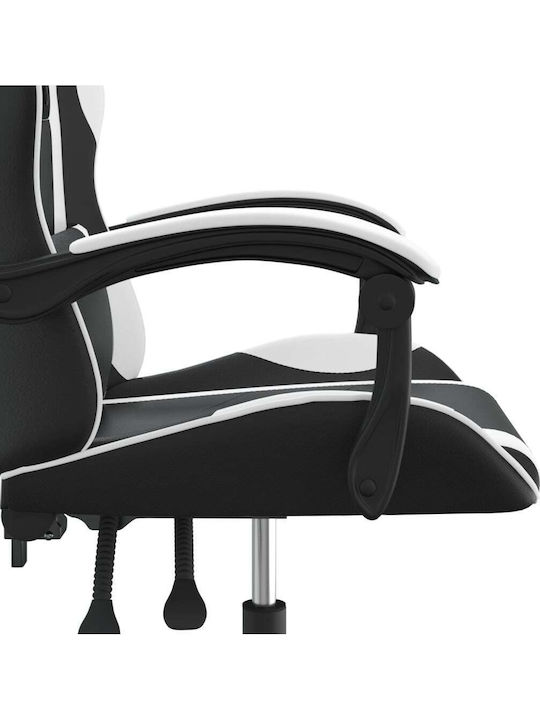 vidaXL 349572 Scaun Gaming Din piele ecologică Negru/alb