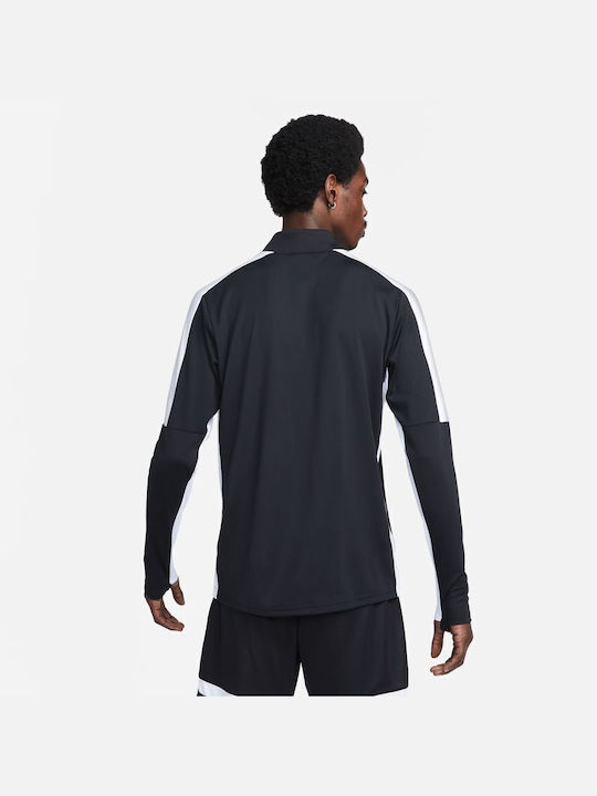 Nike Academy Bluza Sportivă pentru Bărbați cu Mânecă Lungă Dri-Fit Decolteu cu fermoar Neagră