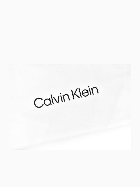 Calvin Klein T-shirt Bărbătesc cu Mânecă Scurtă Alb