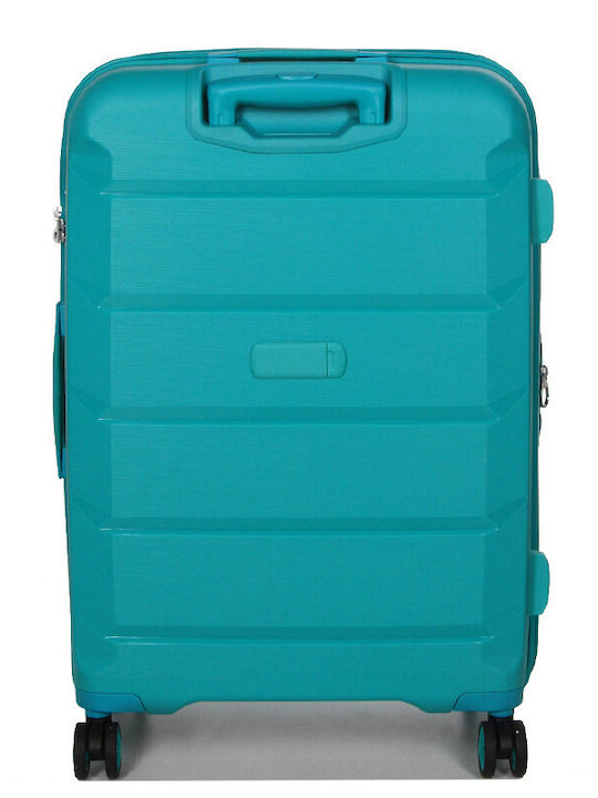 Airtex Paris H3SQG79 Μεγάλη Βαλίτσα Ταξιδίου Σκληρή Πράσινη με 4 Ρόδες Ύψους 79.5εκ.