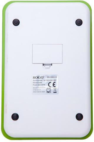 Sogo Digital Kitchen Scale Up To 5kg Green