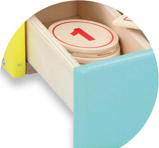 Children's Wooden Toy Cash Register for 1.5+ Years 12 Pieces