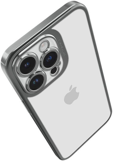 Spigen Optik Crystal Back Cover Σιλικόνης Chrome Gray (iPhone 14 Pro)
