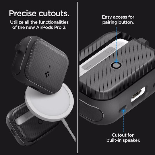 Spigen Mag Armor MagFit Husă în culoarea Negru pentru Apple AirPods Pro