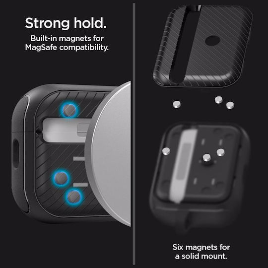 Spigen Mag Armor MagFit Husă în culoarea Negru pentru Apple AirPods Pro
