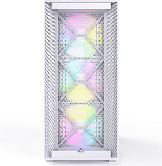 Montech AIR 1000 Premium Gaming Midi Tower Κουτί Υπολογιστή με Πλαϊνό Παράθυρο και RGB Φωτισμό Λευκό