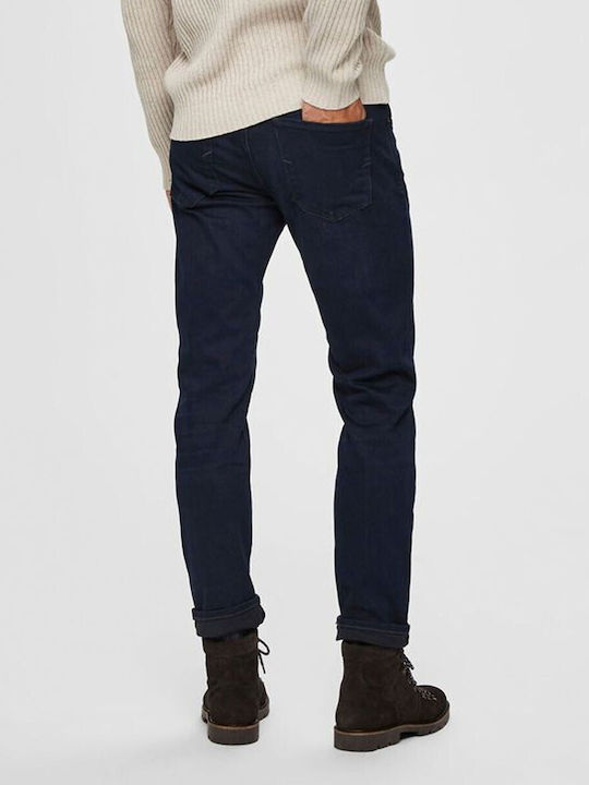 Selected Herren Jeanshose in Regular Fit Marineblau