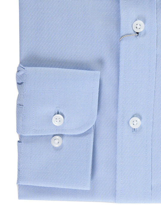 Michael Kors Men's Shirt Long Sleeve Cotton Light Blue