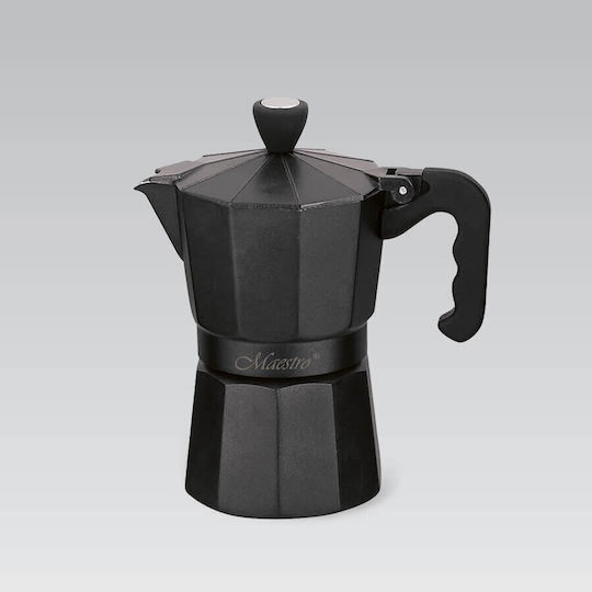 Maestro MR-1666-3 Stovetop Espresso Pot 3 Cups Black